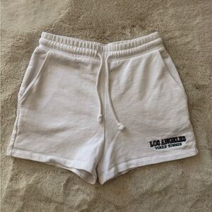 ZARA White Sporty Shorts
